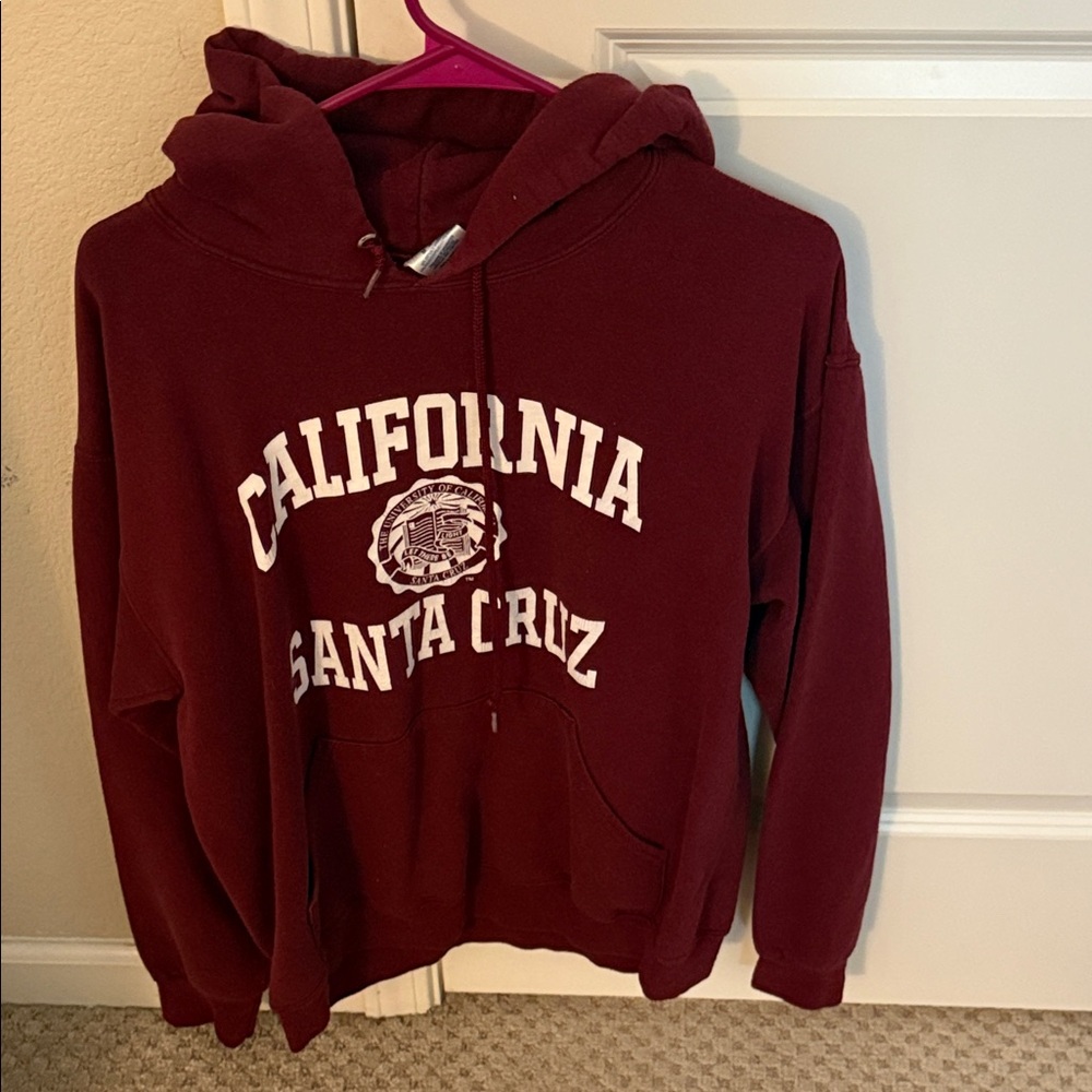 Maroon University of California Santa Cruz Hoodie